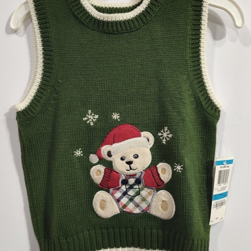Greendog Y2K Christmas Sweater Vest Boy's 24 Months 100% Cotton NWT - Picture 5 of 10
